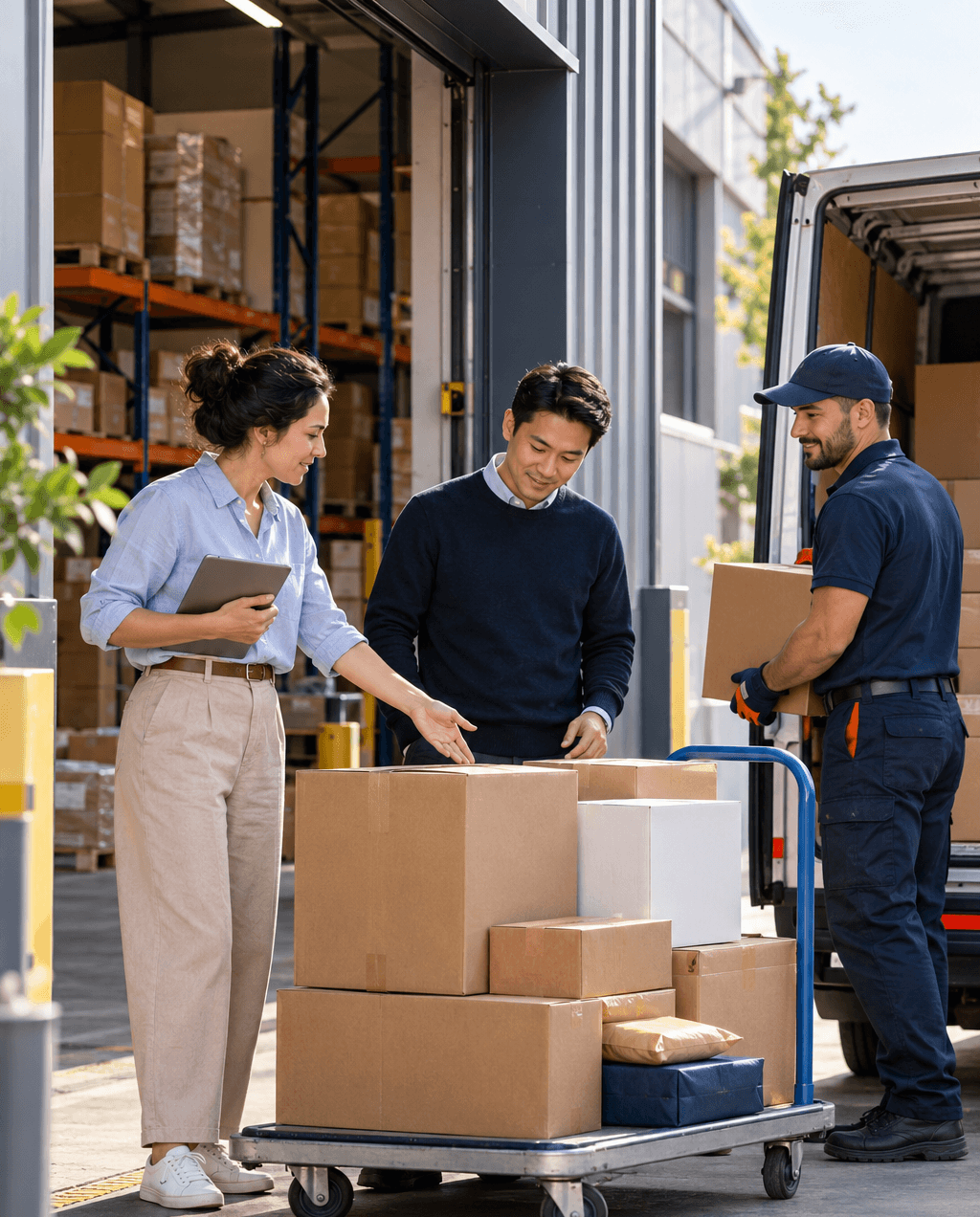 Ready for the shipment handoff Ready for the shipment handoff